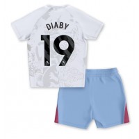 Aston Villa Moussa Diaby #19 Vonkajší Detský futbalový dres 2023-24 Krátky Rukáv (+ trenírky)
